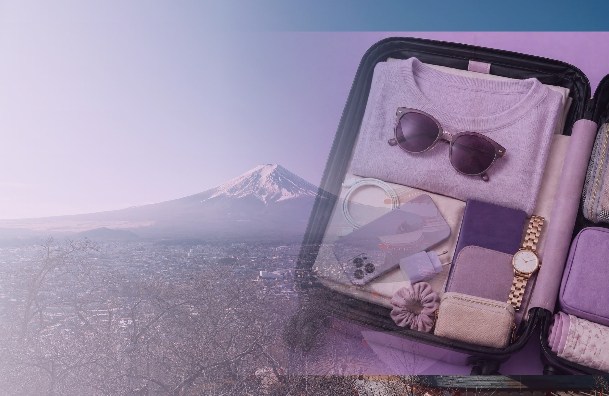 Mount Fuji and Chureito Pagoda in Japan