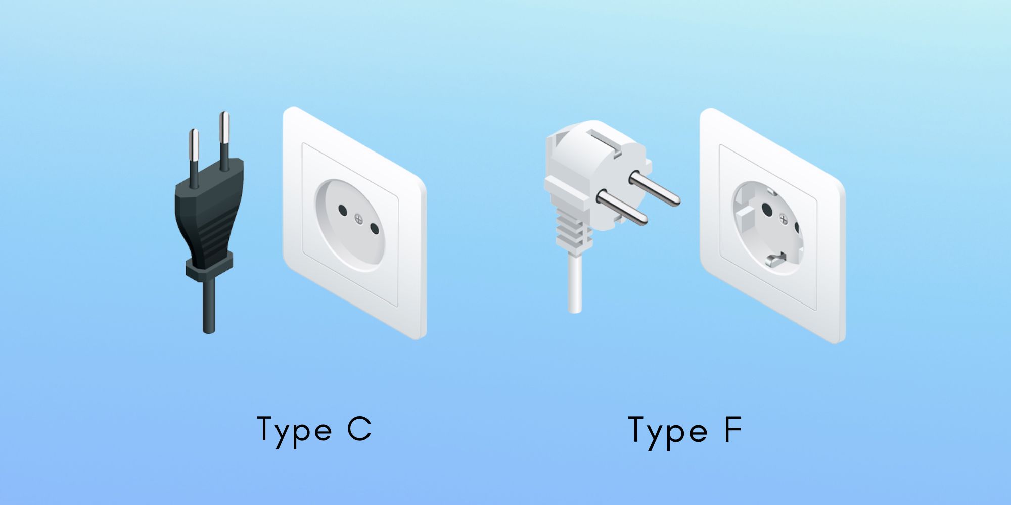 Estonia Power Plugs and Sockets: Type C and Type F
