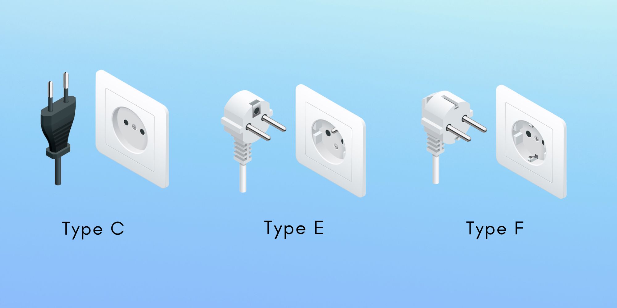 Guinea-Bissau Power Plugs and Sockets: Type C, Type E, and Type F
